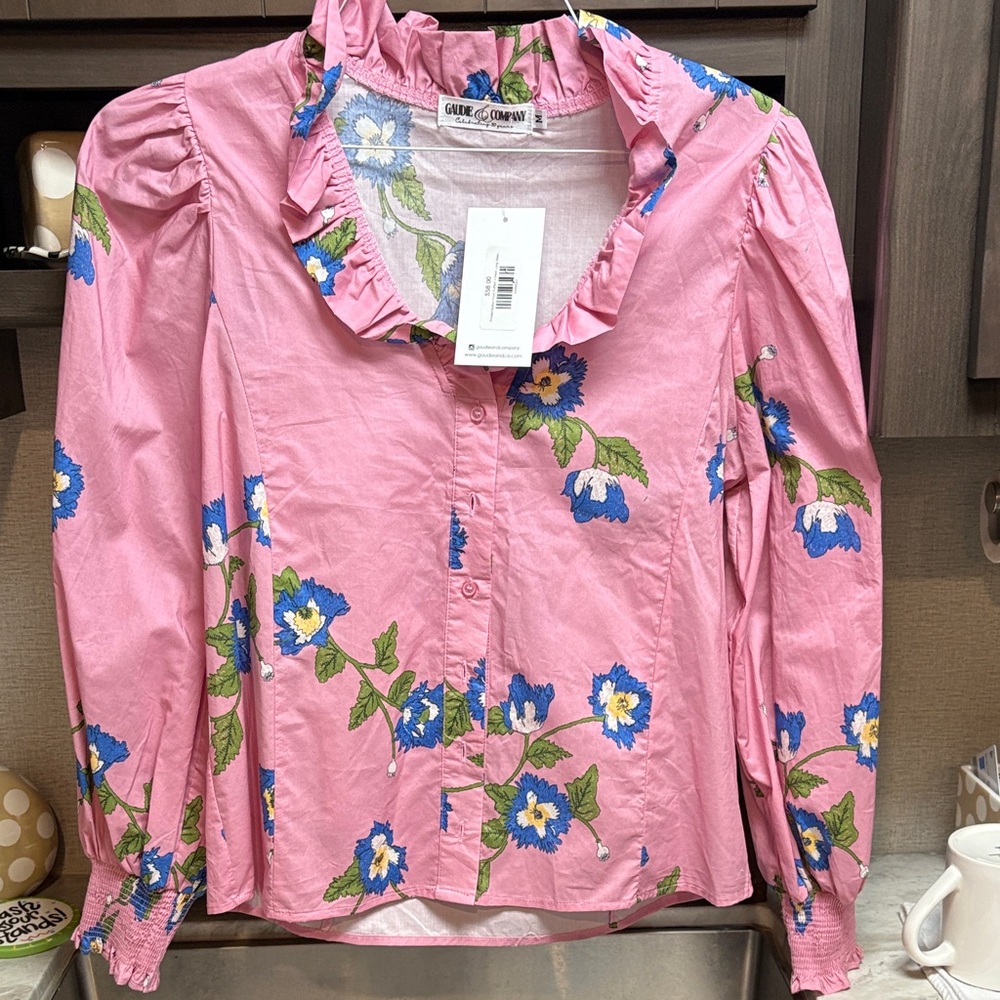 Pink Floral Blouse